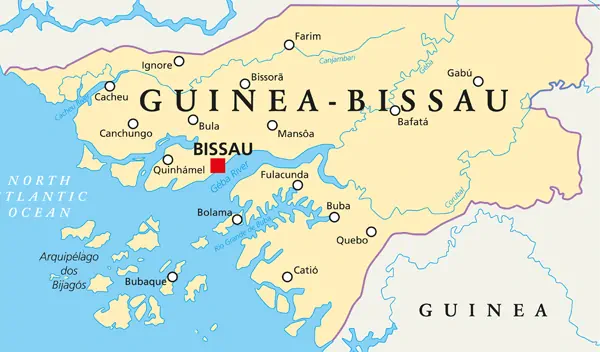Landkarte von Guinea-Bissau