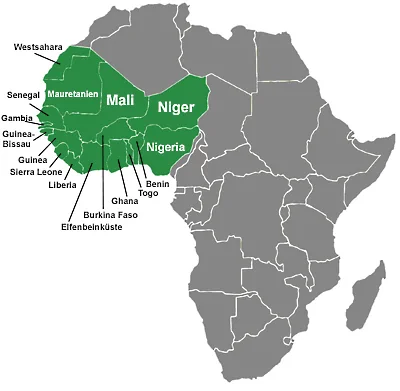 Länder in West-Afrika