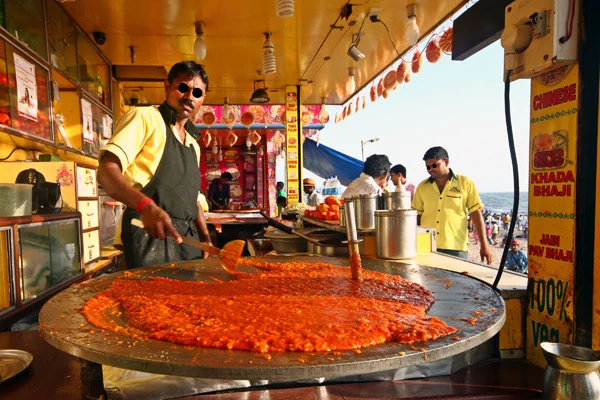 Kiosk am Juhu Beach in Mumbai