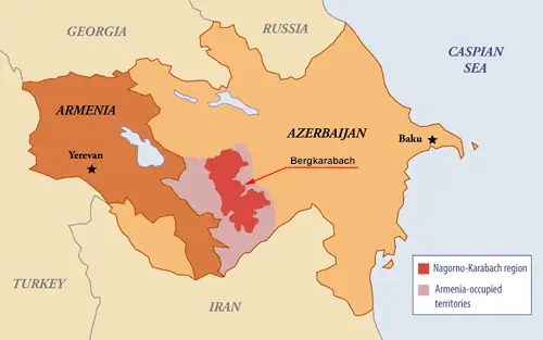 Landkarte Vorderasien - Bergkarabach