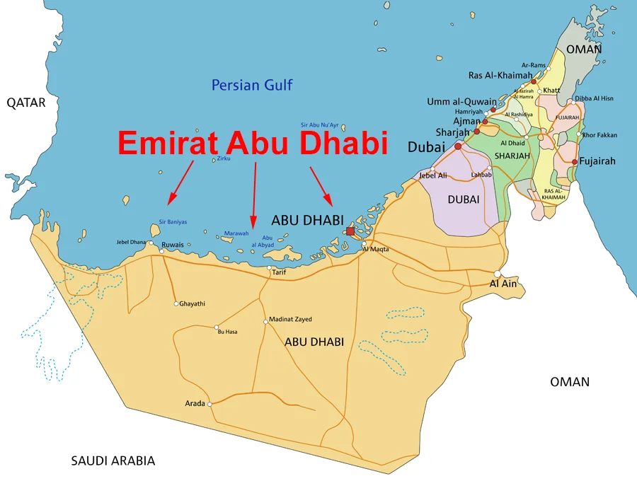  Landkarte - Vereinigte Arabische Emirate