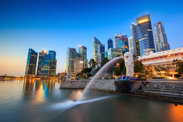 Merlion-Fontäne in Singapur City