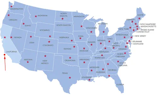 Landkarte der USA - Kalifornien - Channel Islands