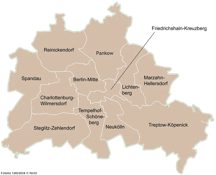 Zwölf Bezirke in Berlin