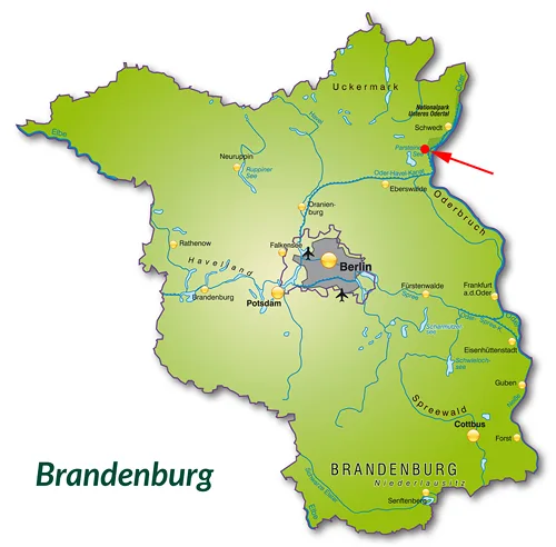 Landkarte von Brandenburg - Angermünde