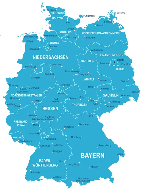 Landkarte von Deutschland