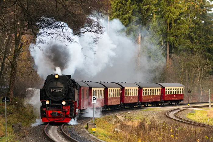 Brockenbahn mit Dampflokomotive