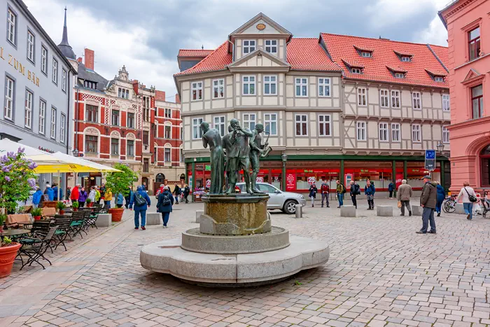 Münzenberger Musikanten am Marktplatz der Quedlinburg Quedlinburger Altstadt