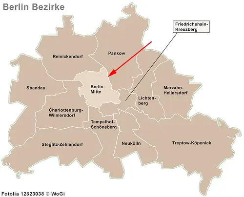 Landkarte von Berlin - Berlin-Mitte