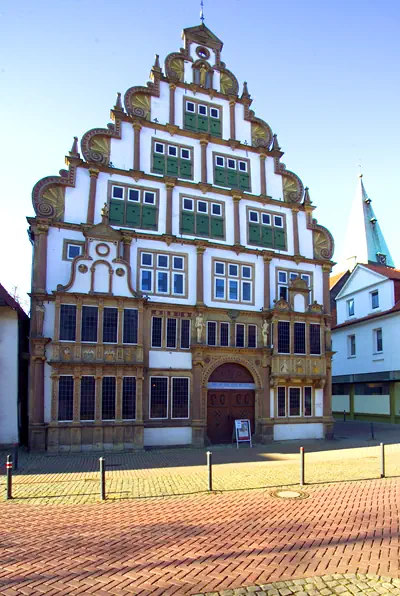 Hexenbürgermeisterhaus im Stil der Weserrenaissance in Lemgo