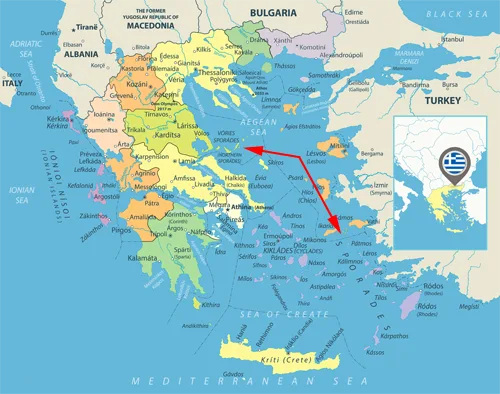 Landkarte Griechenland - Inseln der Sporaden