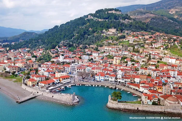 Nafpaktos Westgriechenland Panoramablick