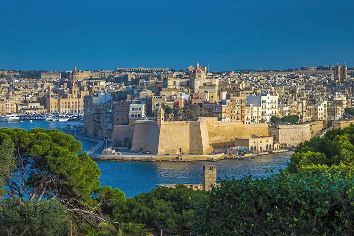 Blick auf die Stadt Valletta