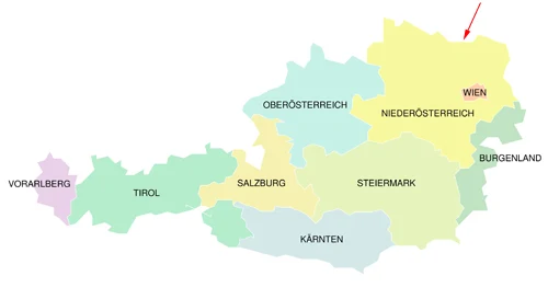 Landkarte von Österreich - Niederösterreich