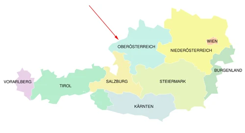 Landkarte von Österreich - Oberösterreich