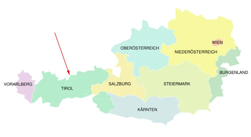 Landkarte von Österreich - Tirol