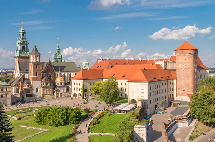 Königsschloss und Kathedrale in Krakau an der Weichsel