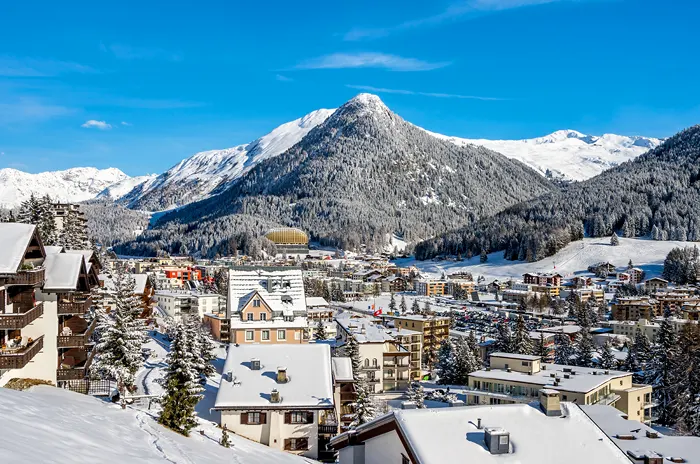 Panoramablick über Davos - Schweiz