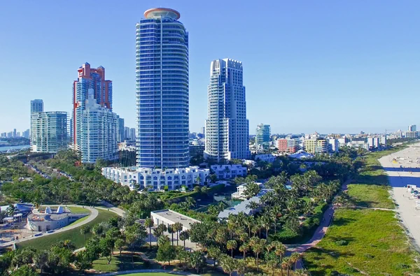 Hochhäuser Strand Miami Florida