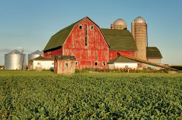 Wirtschaftsgebäude einer Farm in Illinois