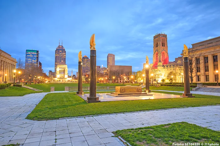 Indiana World War Memorial Plaza in Indianapolis