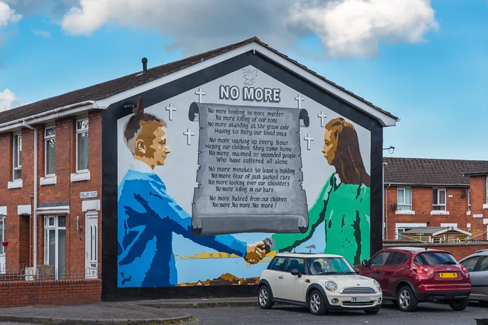 Peace Mural in Belfast -Northern Ireland