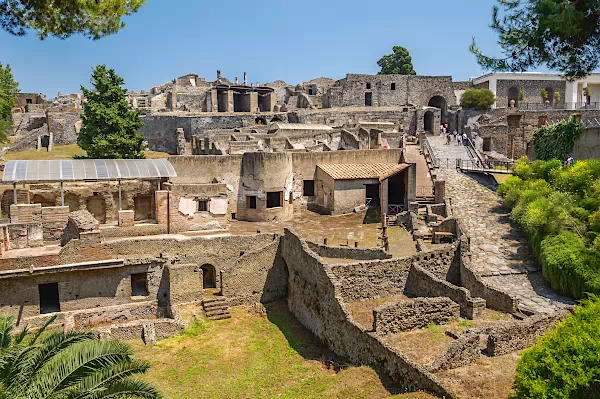 Beeindruckend schöne Gebäude von Pompeji