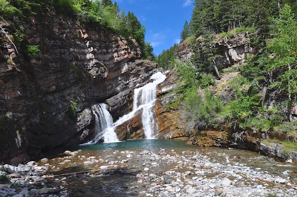 Cameron Falls in Waterton Park in Alberta