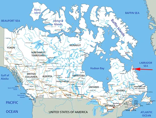 Landkarte von Kanada - Torngat-Mountains-Nationalpark