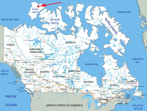 Landkarte von Kanada - Aulavik-Nationalpark