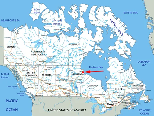 Landkarte von Kanada - Wapusk-Nationalpark