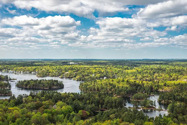 Blick über die Thousand Islands