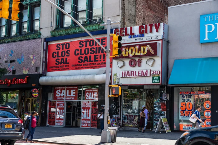 Geschäftsstraße in Harlem