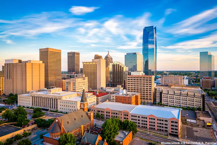 Wolkenkratzer in Downtown Oklahoma City