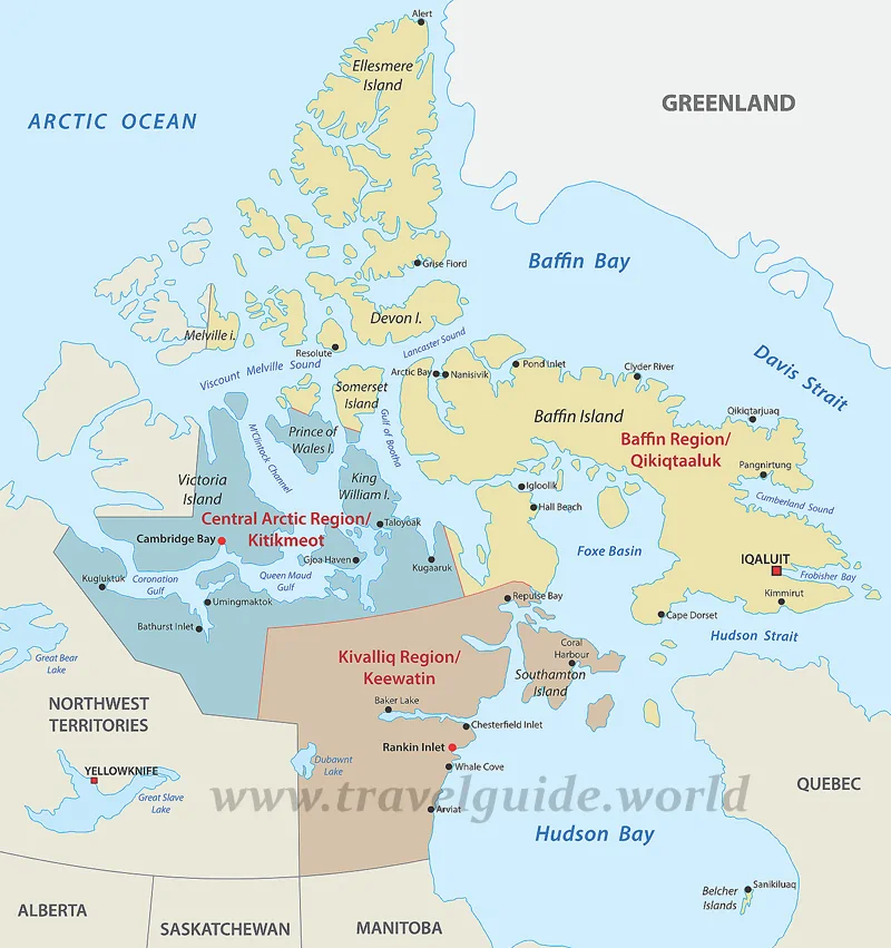 Landkarte - Nunavut Territory  