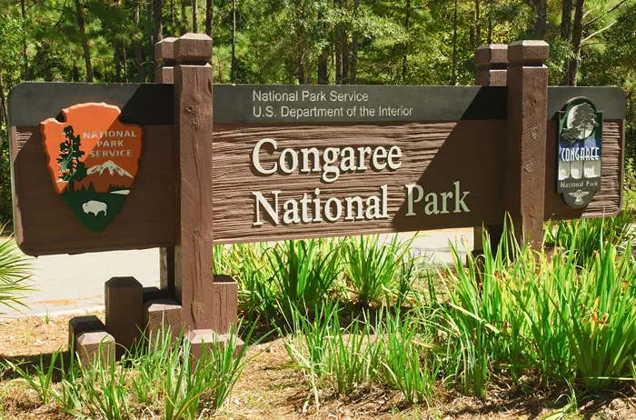 Eingang zum Congaree-Nationalpark