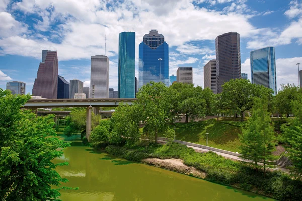 Downtown Skyline von Houston in Texas