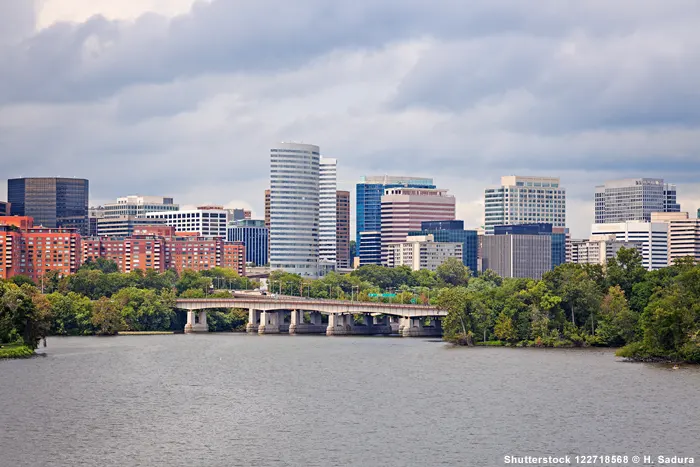 Rosslyn mit Key Bridge - Arlington County in Virginia