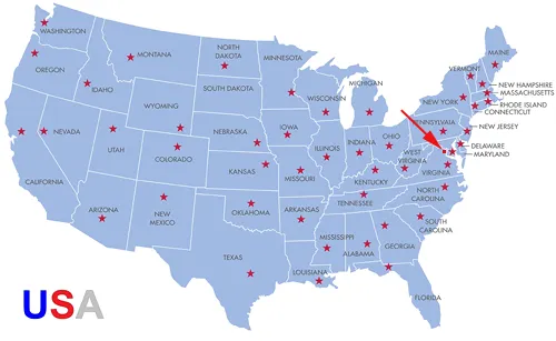 Landkarte USA - Virginia - Arlington County 