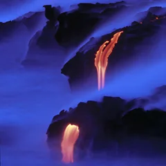 Glühende Lava auf Hawaii